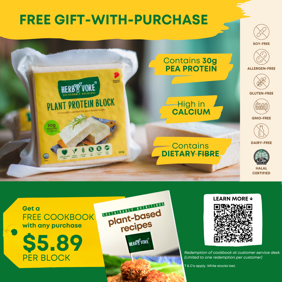 HerbYvore Plant Protein Block - Revised Pricing & Free Gift-With-Purchase