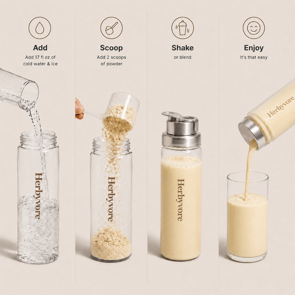 Herbyvore Naked Protein – Unsweetened Vanilla Plant Protein Powder 460g