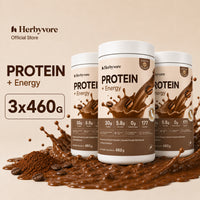 Herbyvore Protein + Energy – Coffee 3 Tubs