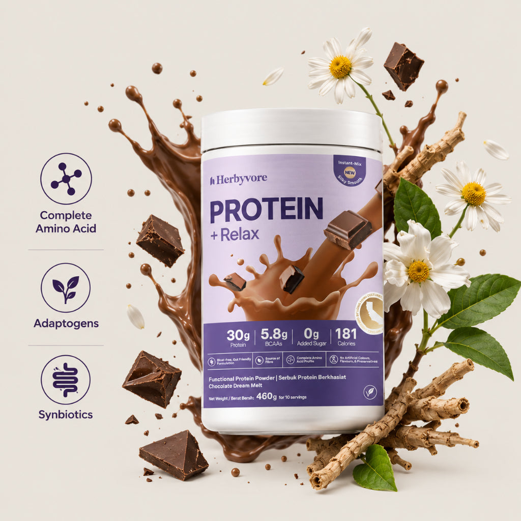 Herbyvore Protein + Relax – Chocolate 2 Tubs