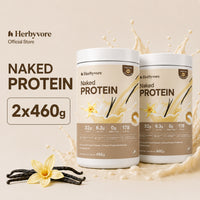 Herbyvore Naked Protein – Unsweetened Vanilla 2 Tubs